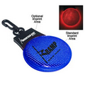 Blue Light Up Reflector w/ Clip & Red Led Light